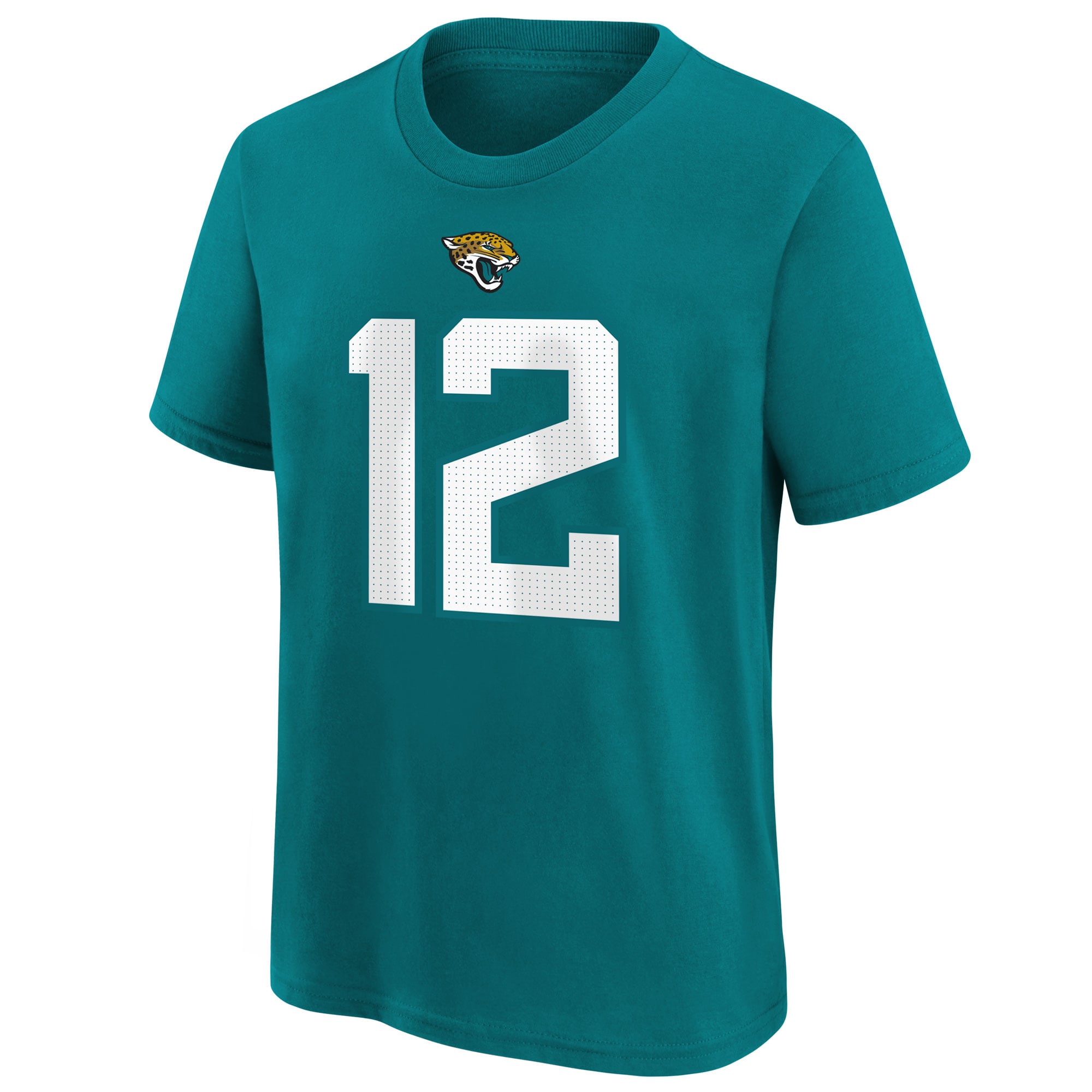Maillot de match Nike Travis Hunter bleu sarcelle des Jaguars Jacksonville pour jeunes