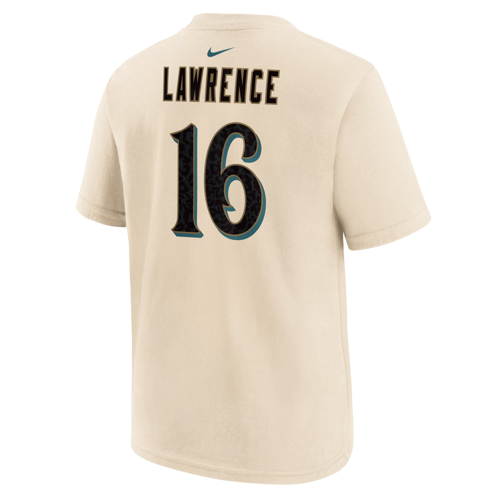 Youth Nike Trevor Lawrence Natural Jacksonville Jaguars 2026 Rivalries Collection Name & Number T-Shirt