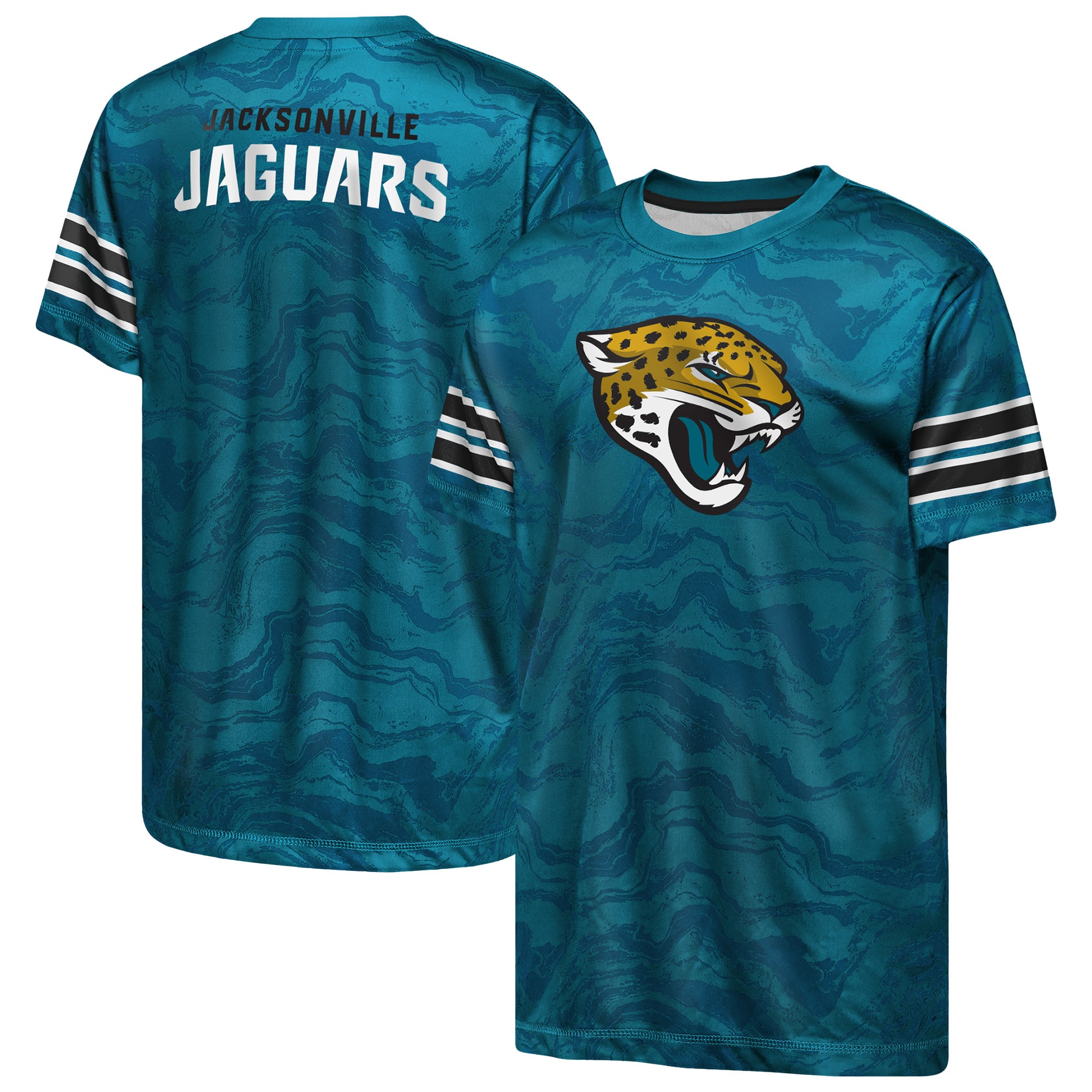 T-shirt de performance Youth Outerstuff Teal Jacksonville Jaguars Slant Route