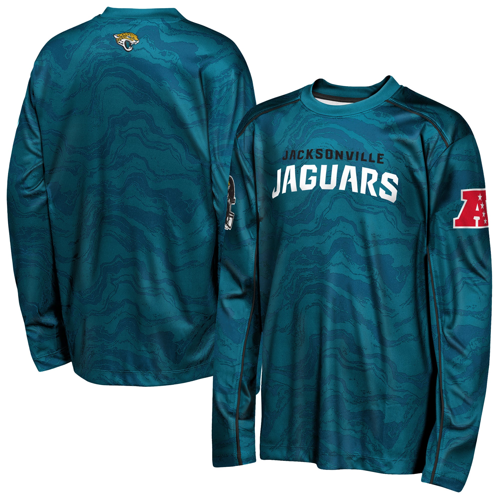T-shirt à manches longues Youth Outerstuff Teal Jacksonville Jaguars Tailgate Performance