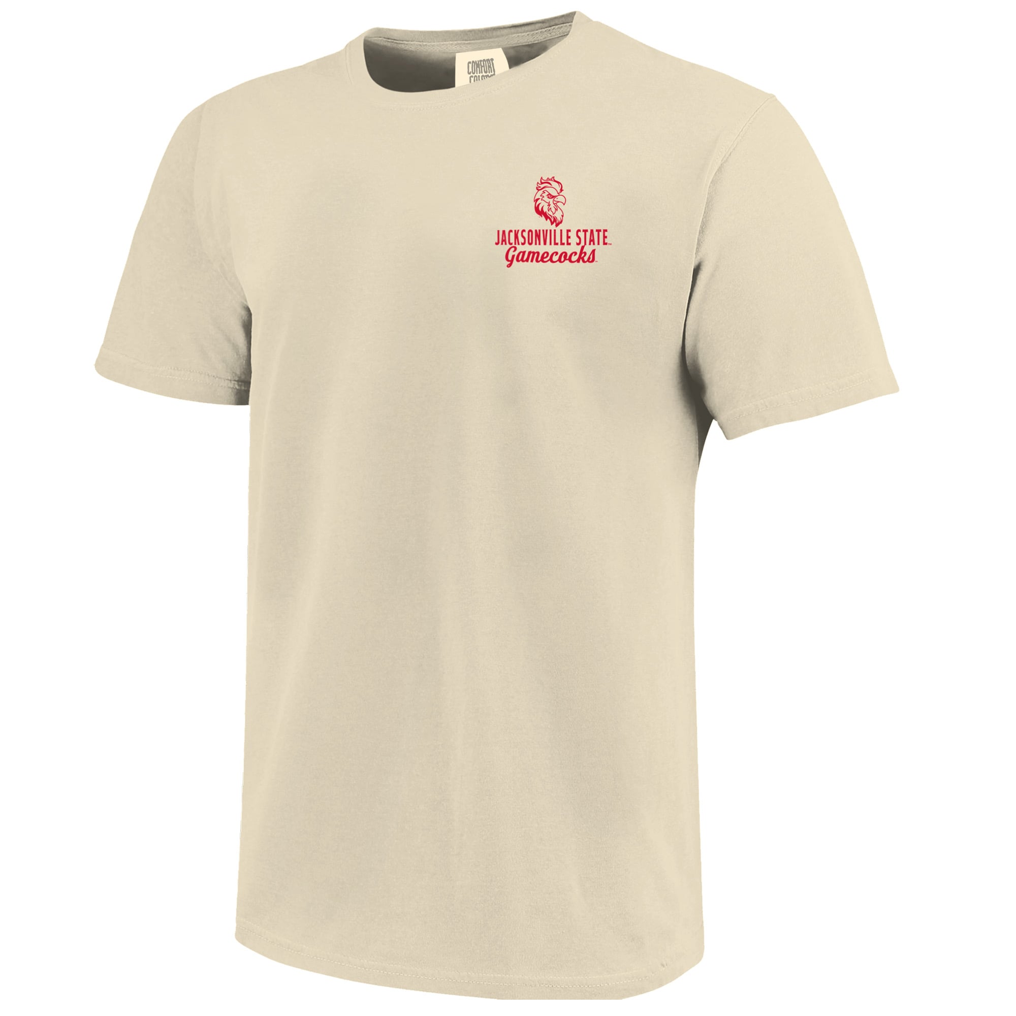 T-shirt crème pour homme avec motif mascotte des Jacksonville State Gamecocks