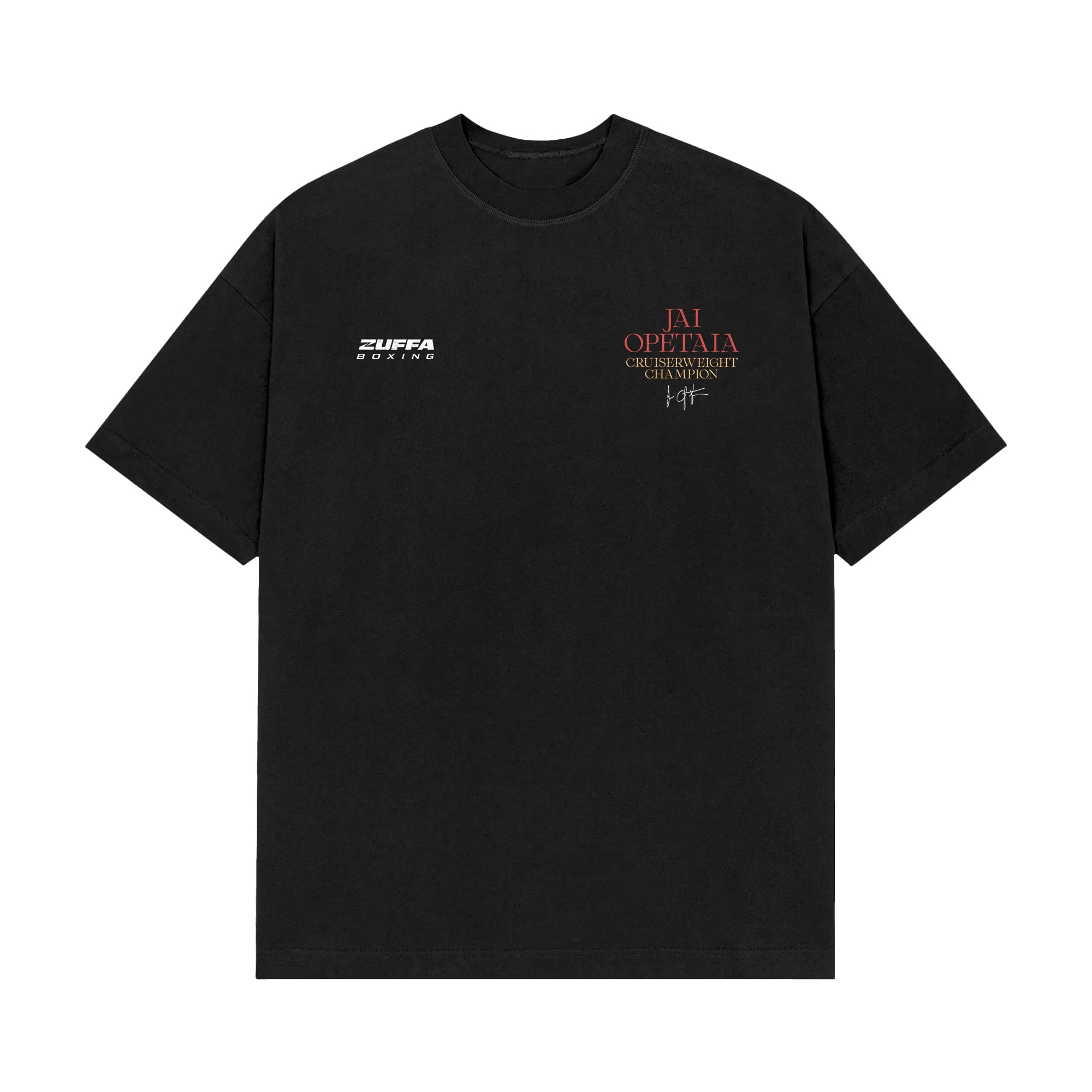 Men's Zuffa Boxing  Black Jai Opetaia Undefeated Cruiserweight Champion T-Shirt