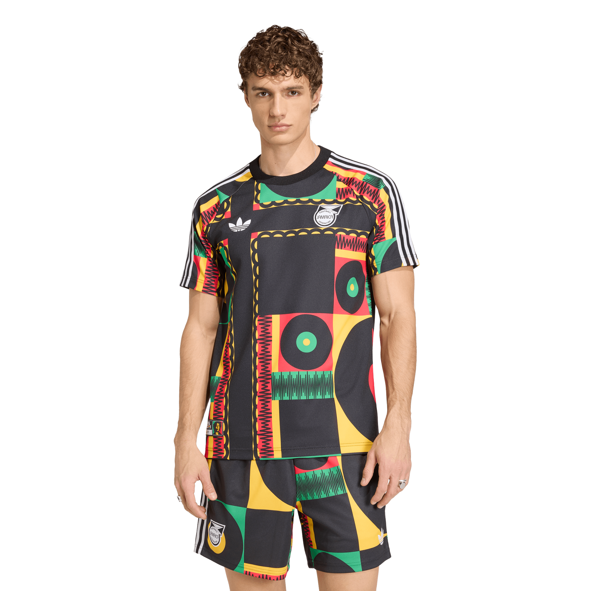 ジャマイカ adidas オリジナルス ボブ・マーリー Tシャツ - ブラック