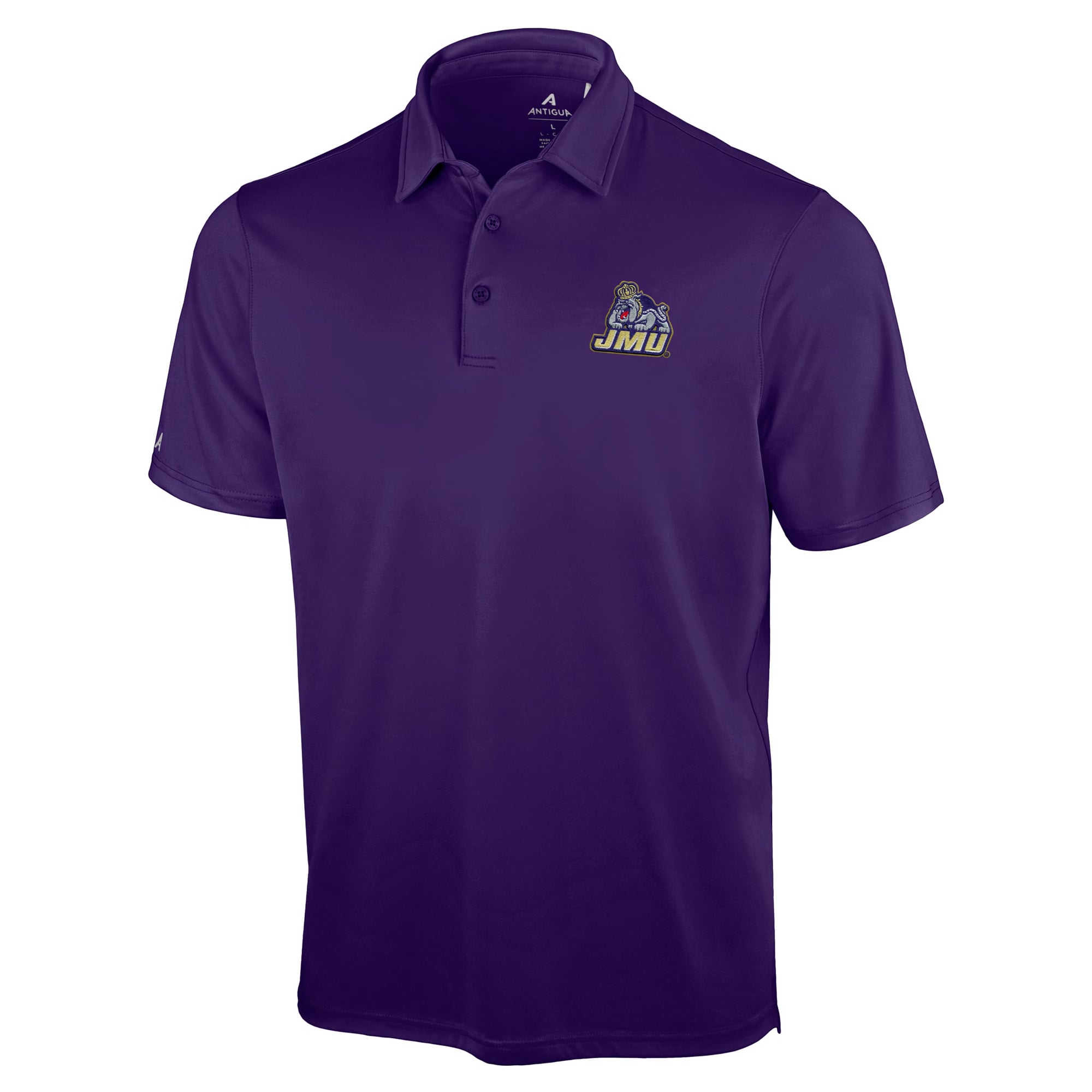 Men's Antigua Purple James Madison Dukes Unshakable Solid Polo