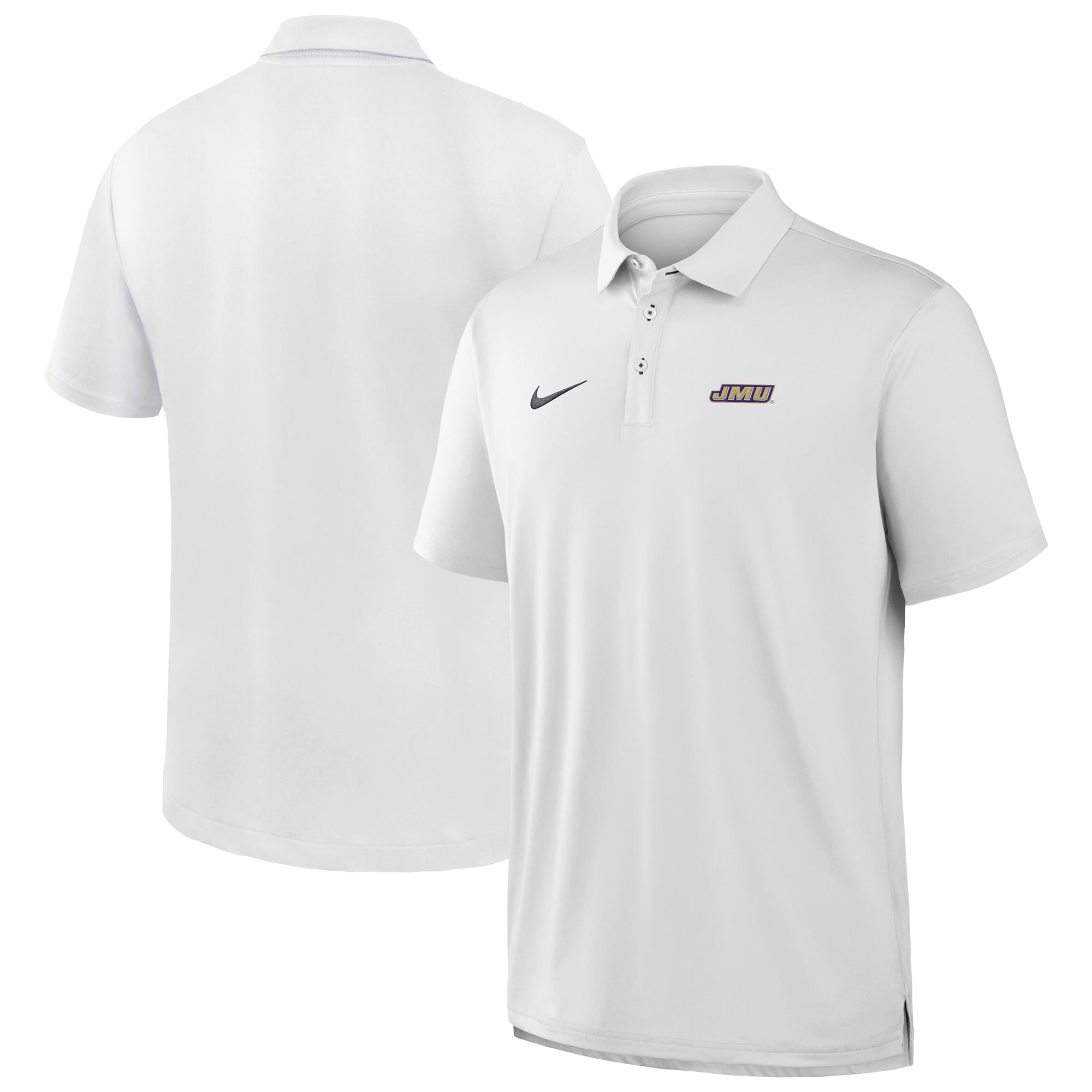 Men's Nike White James Madison Dukes 2026 Sideline Polo
