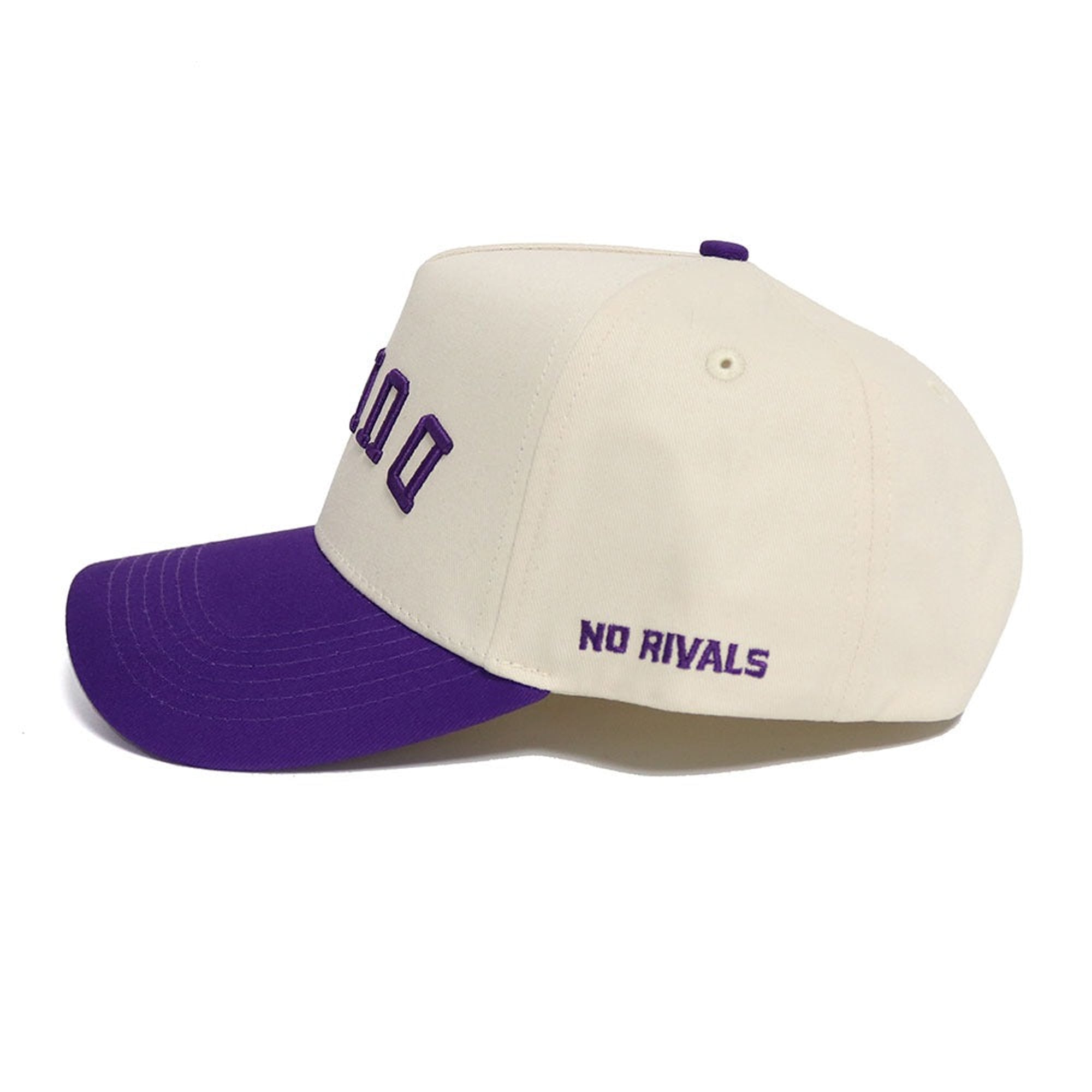 Casquette unisexe No Rivals naturelle/violette James Madison Dukes à l'envers, couleurs classiques, ajustable