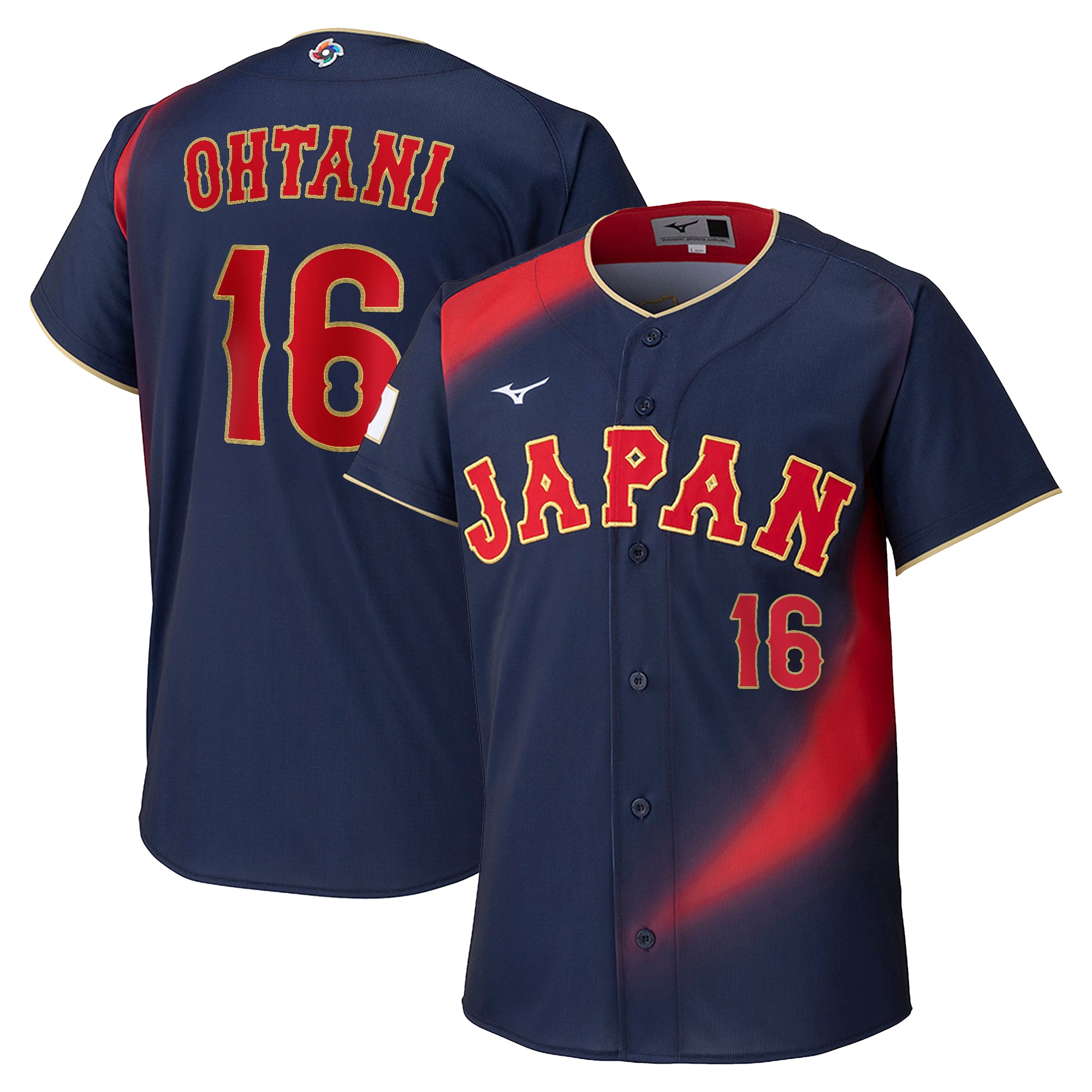 WBC 大谷翔平 公式ユニフォーム 16 OHTANI 2017 ミズノ L WBC 日本代表 