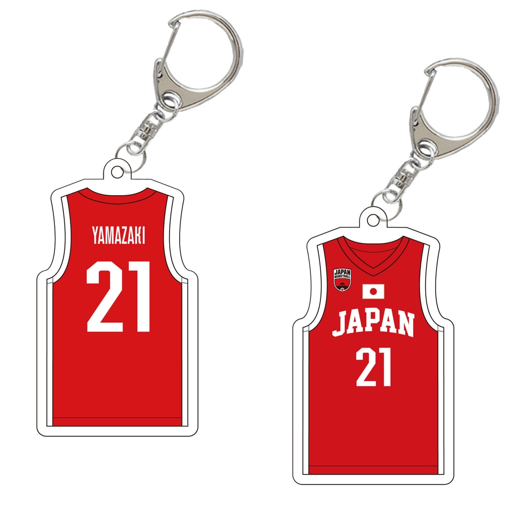 AKATSUKI JAPAN ユニフォーム型アクリルキーホルダー #21山崎稜 (在庫 