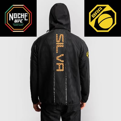 Jean Silva UFC Zenith by Venum Authentic Fight Night Noche Full-Zip Walkout Hoodie - Black