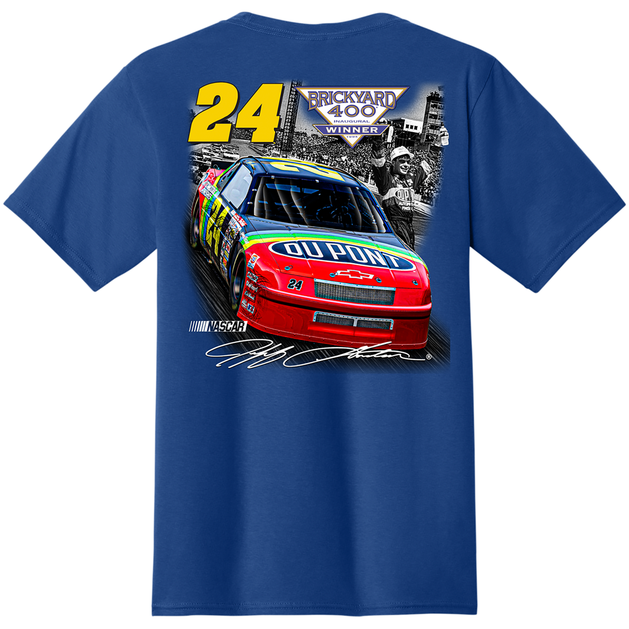 Men's Classic Ink Royal Jeff Gordon Inaugural Brickyard 400 Winner T-Shirt