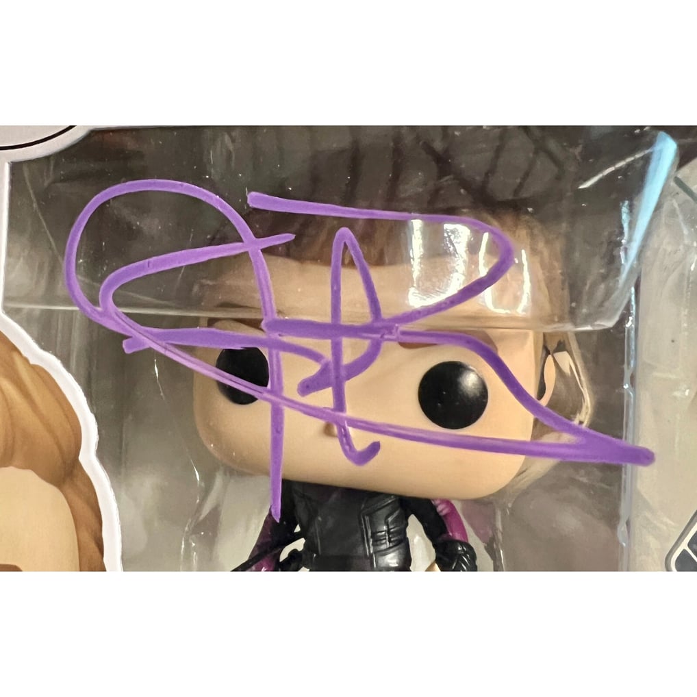 Jeremy Renner Signed Hawkeye Avengers Funko Pop 1211 BAS Beckett 
