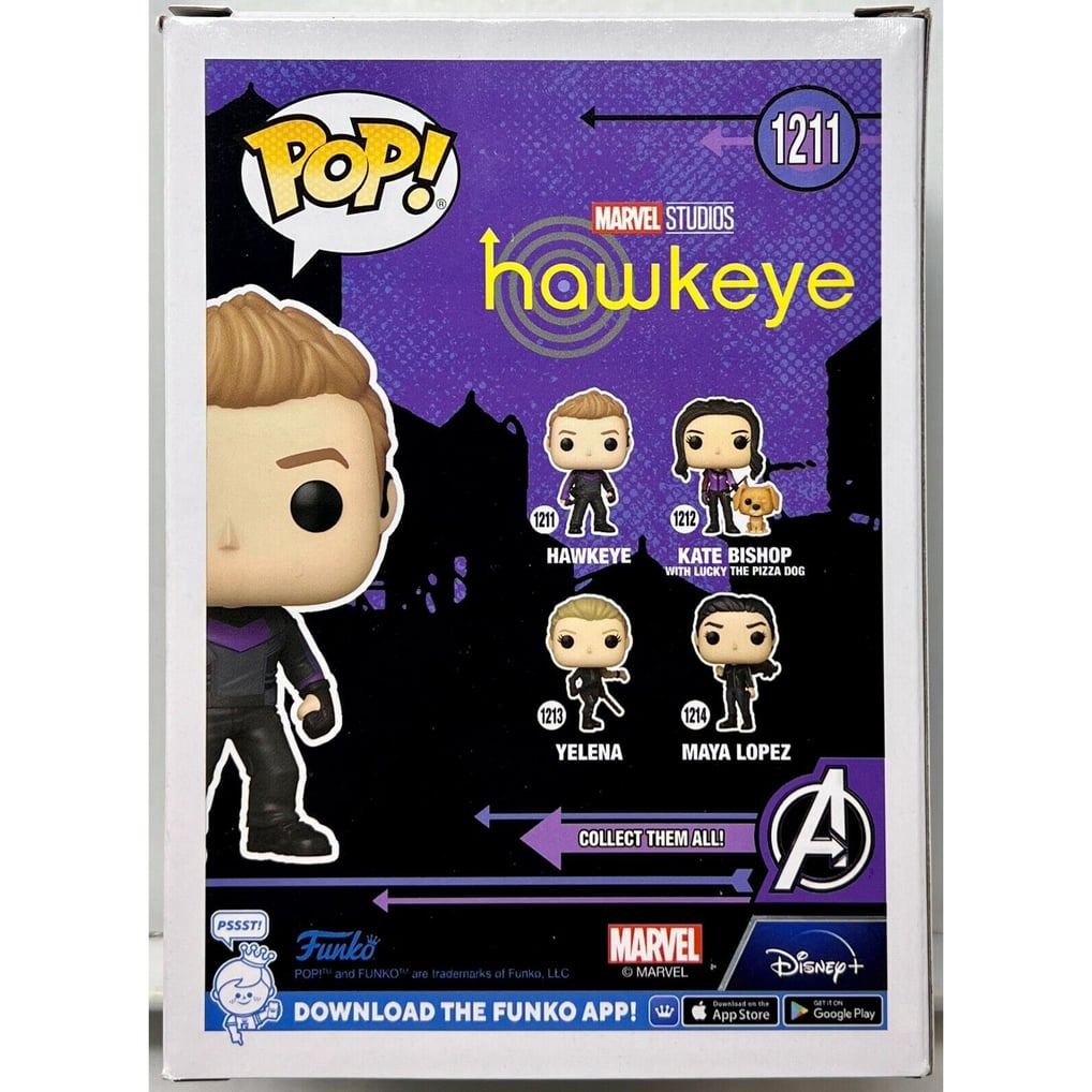 Jeremy Renner Signed Hawkeye Avengers Funko Pop 1211 BAS Beckett 