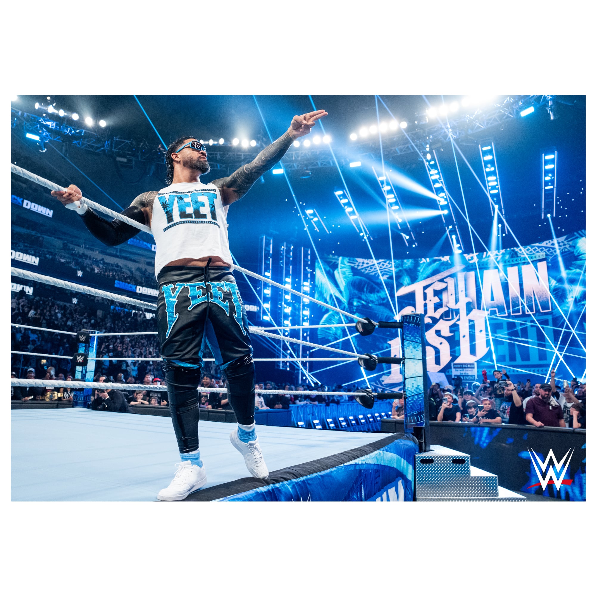 WWE Poster Jey Uso - A3 (29,7x42cm), Offizielles Wrestling Wandkunst Poster, Gedruckt In UK