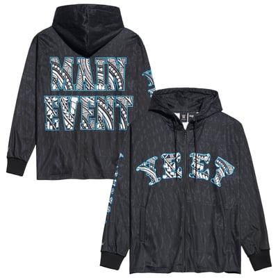 Jey Uso Chalk Line YEET Entrance Full-Zip Hoodie - Black