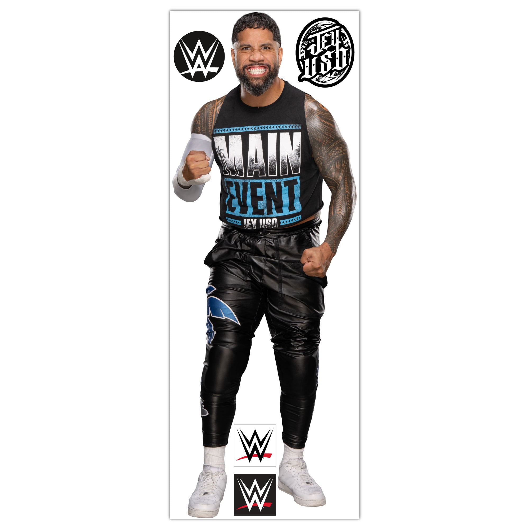 WWE Poster Jey Uso - A3 (29,7x42cm), Offizielles Wrestling Wandkunst Poster, Gedruckt In UK