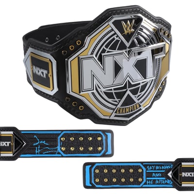 Joe Hendry Autographed NXT Men's Championship Replica Title Belt with "Say His Name And He Appears" Inscription