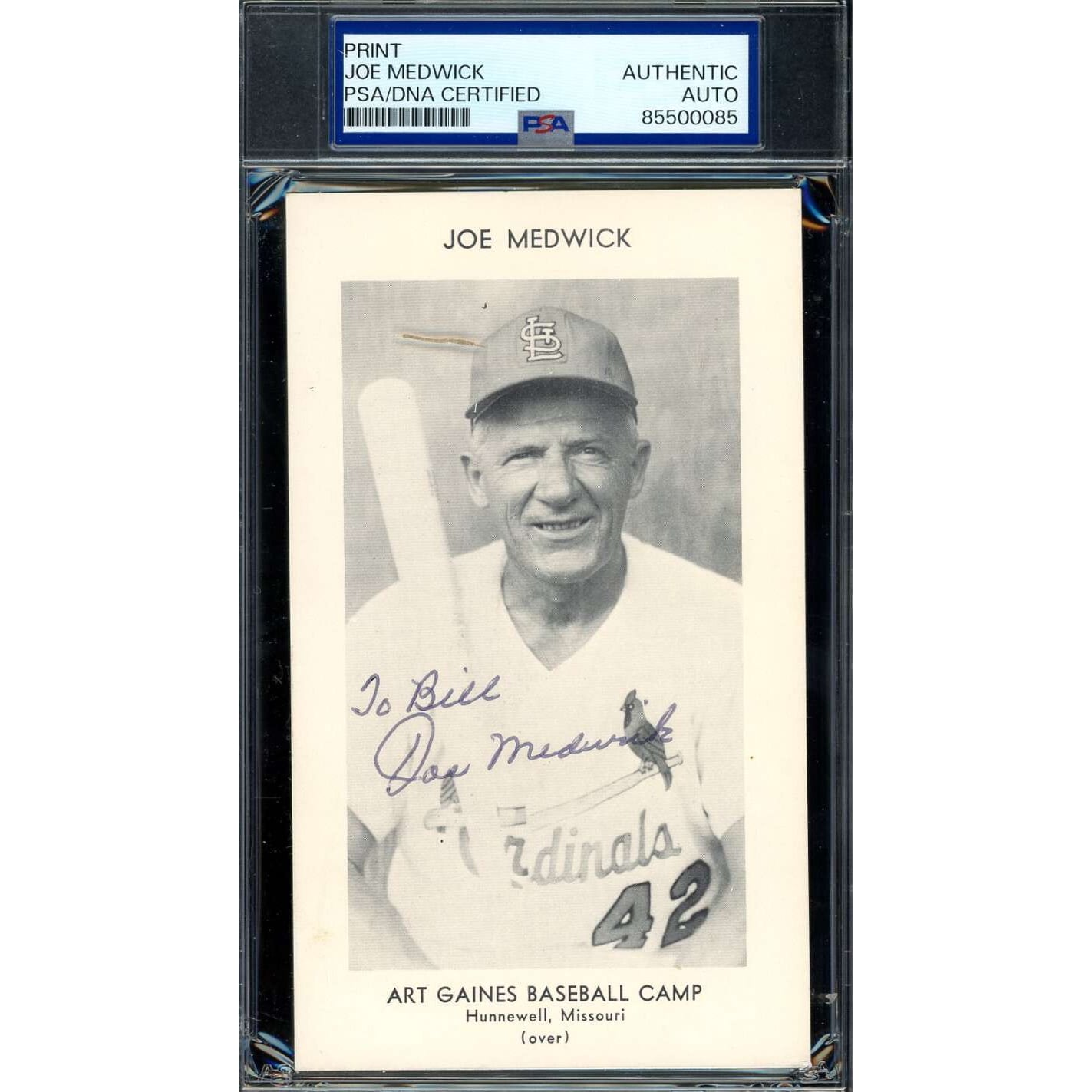 Joe Medwick PSA DNA Coa Signed Photograph Autograph