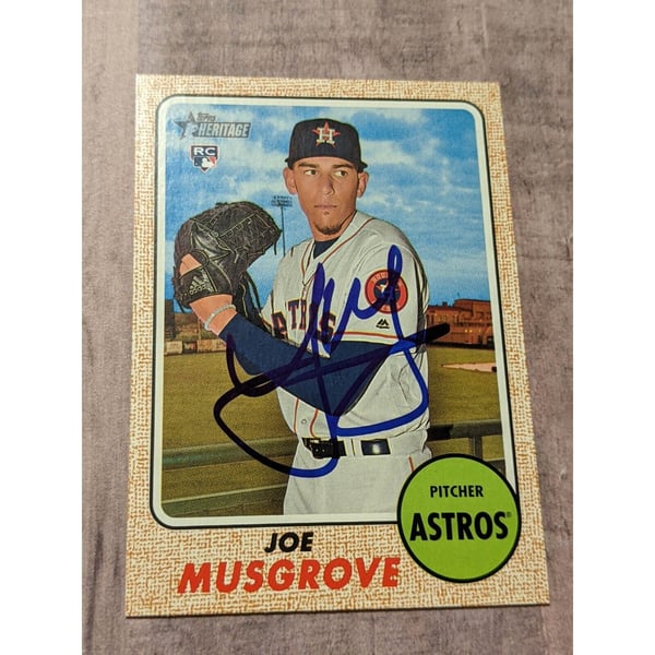 Joe Musgrove Autographed Trading Cards, Signed Joe Musgrove 