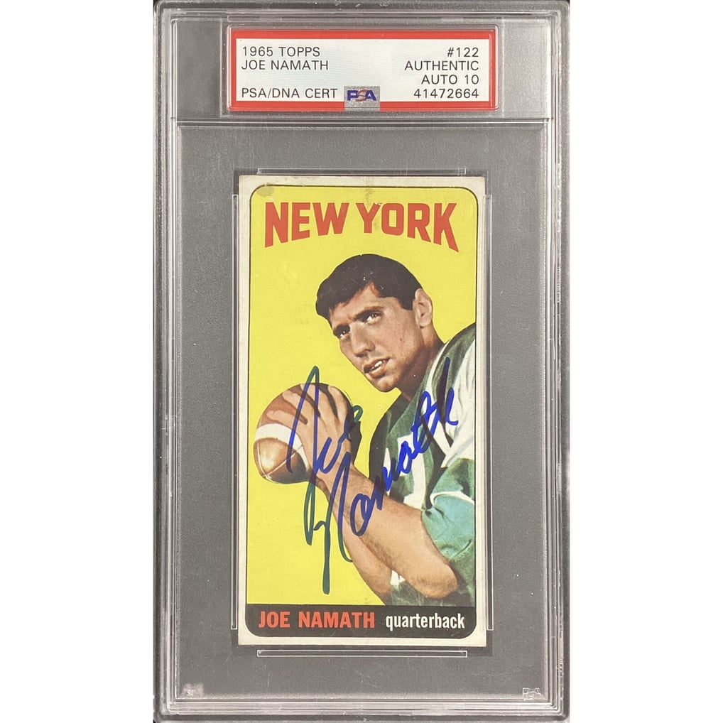 1968 Topps Football #65 Joe Namath New York Jets HOF BVG 7 NM