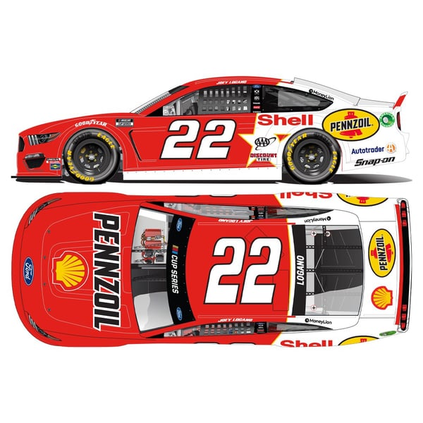 Joey Logano Signed LE NASCAR #22 Shell Penzoil Darlington Win 2022 Mustang 124 Diecast Car Pa Joey Logano Signed LE NASCAR #22 Shell Penzoil Darlington Win 2022 Mustang 124 Diecast Car Pa