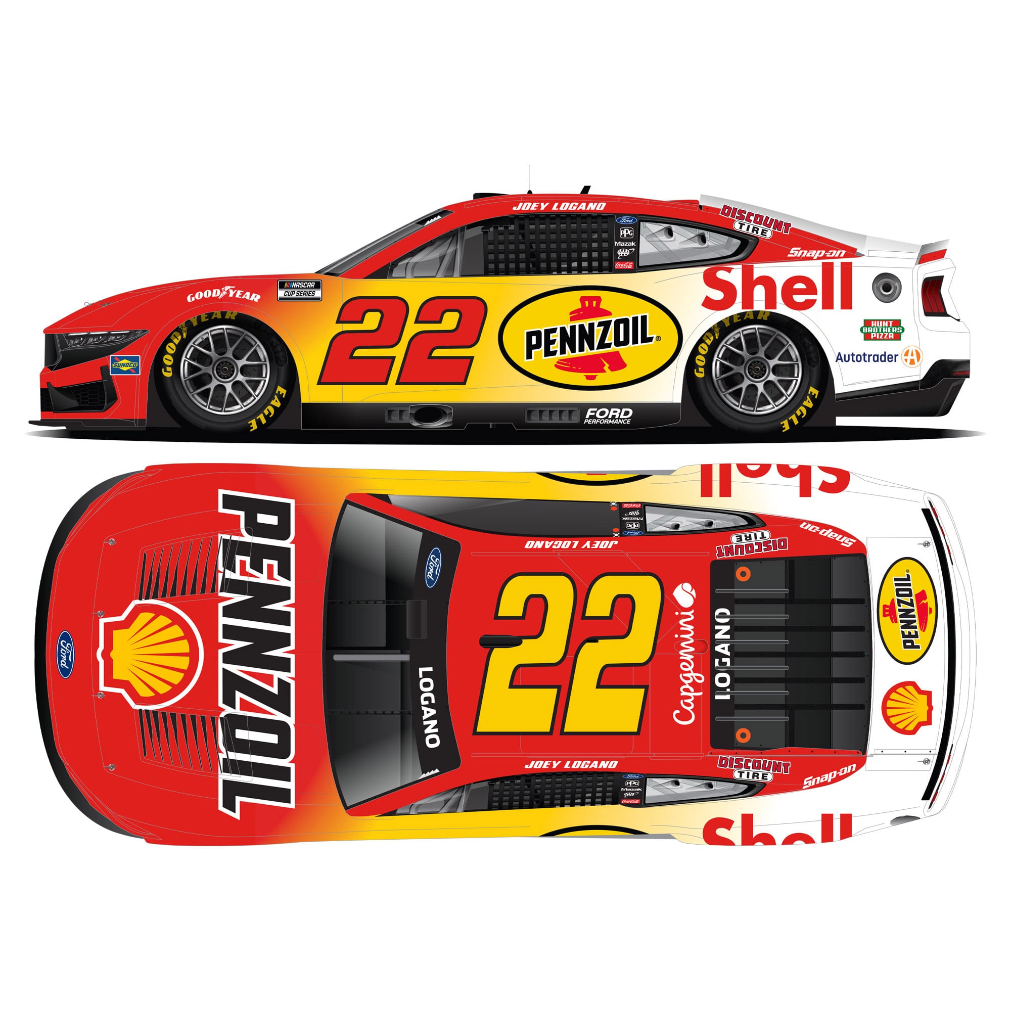 ナスカー 1/24 ジョーイ ロガーノ シェルペンゾイル ダーリントン 2022 
