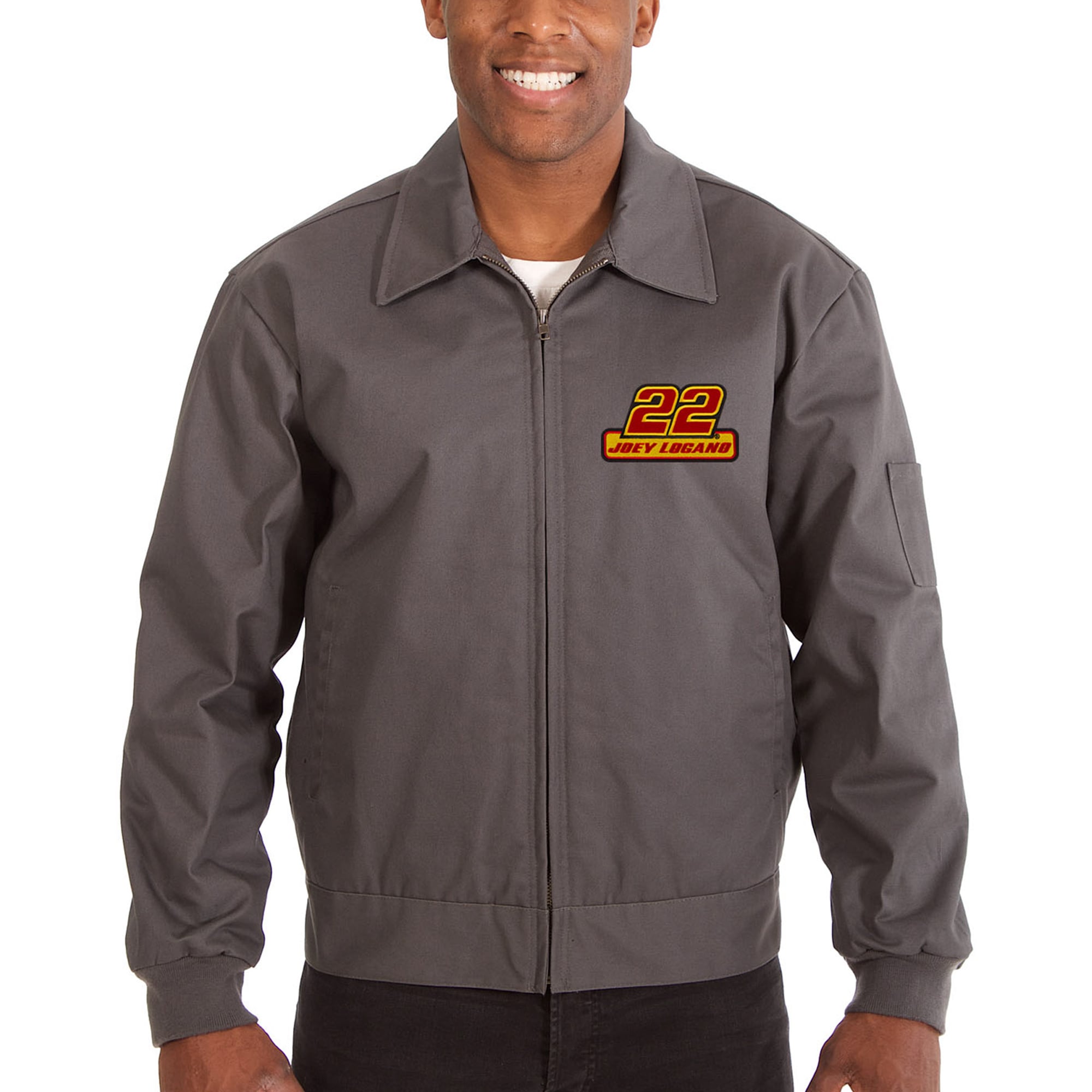 Men's Joey Logano JH Design Charcoal Workwear Jacket