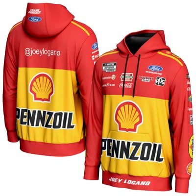 Joey Logano ProSphere Youth Pennzoil Hoodie - Yellow/Red
