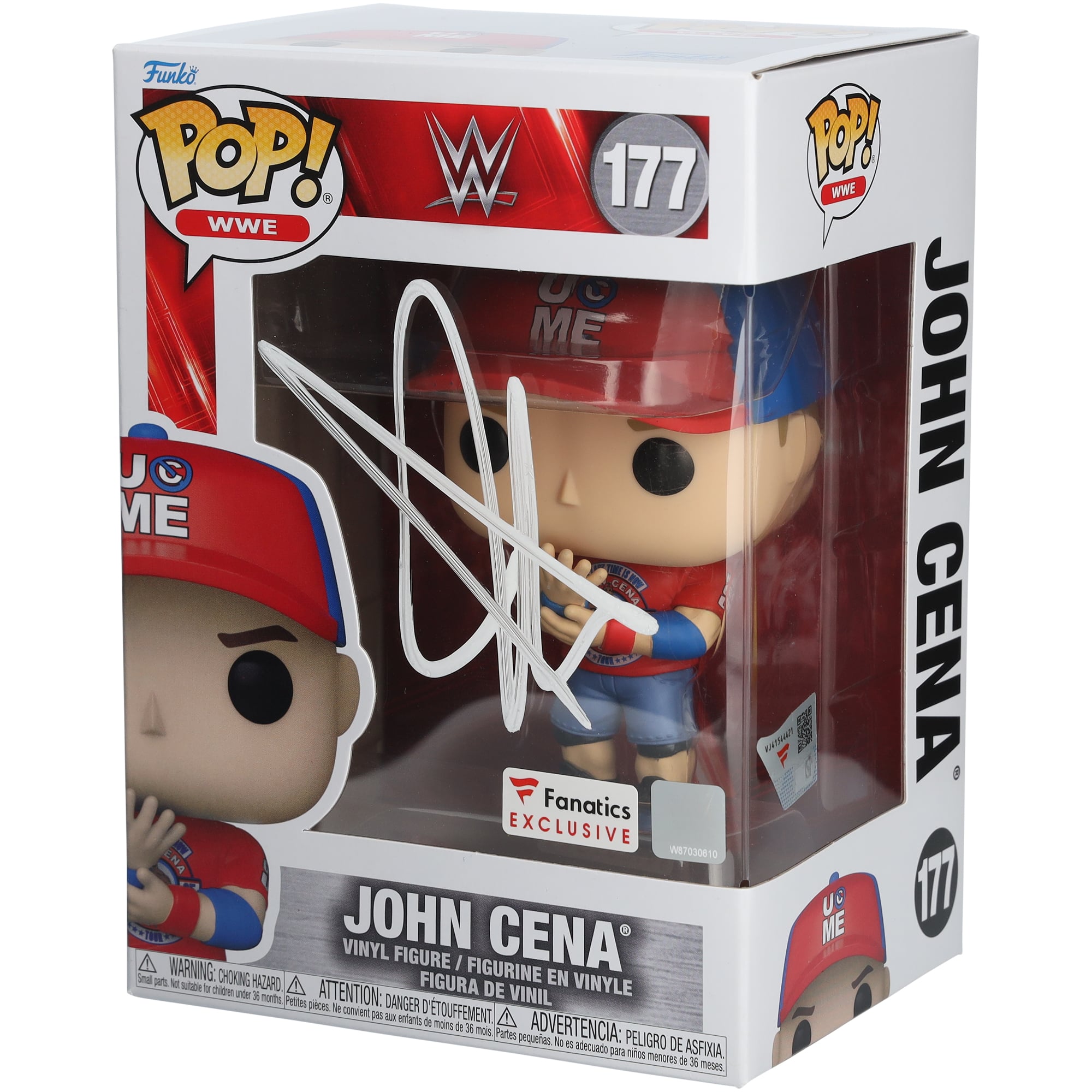 John Cena WWE Autographed #177 Fanatics Exclusive Funko Pop! Figurine display picture 1