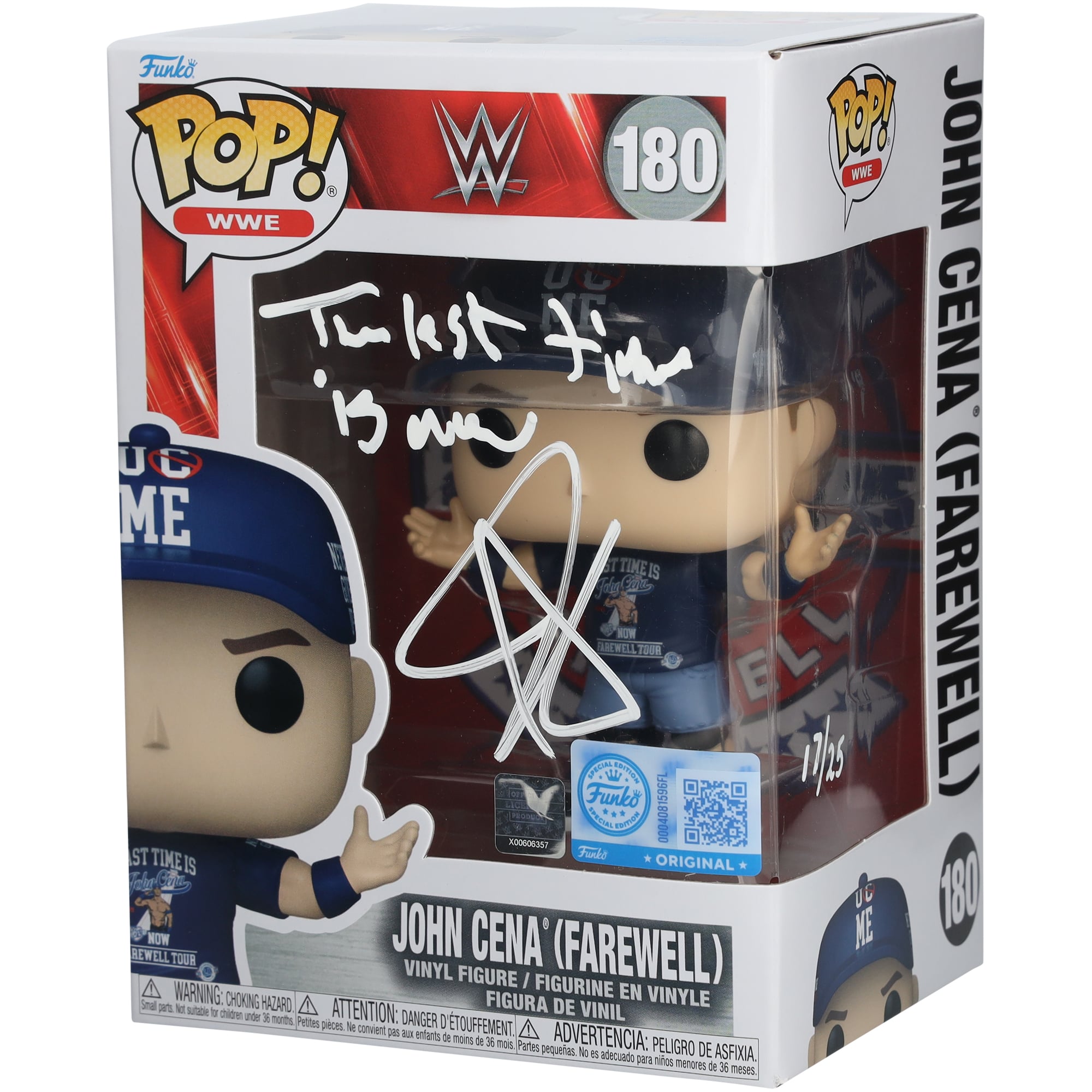 John Cena WWE Autographed #180 2025 Farewell Tour Los Angeles  display picture 1