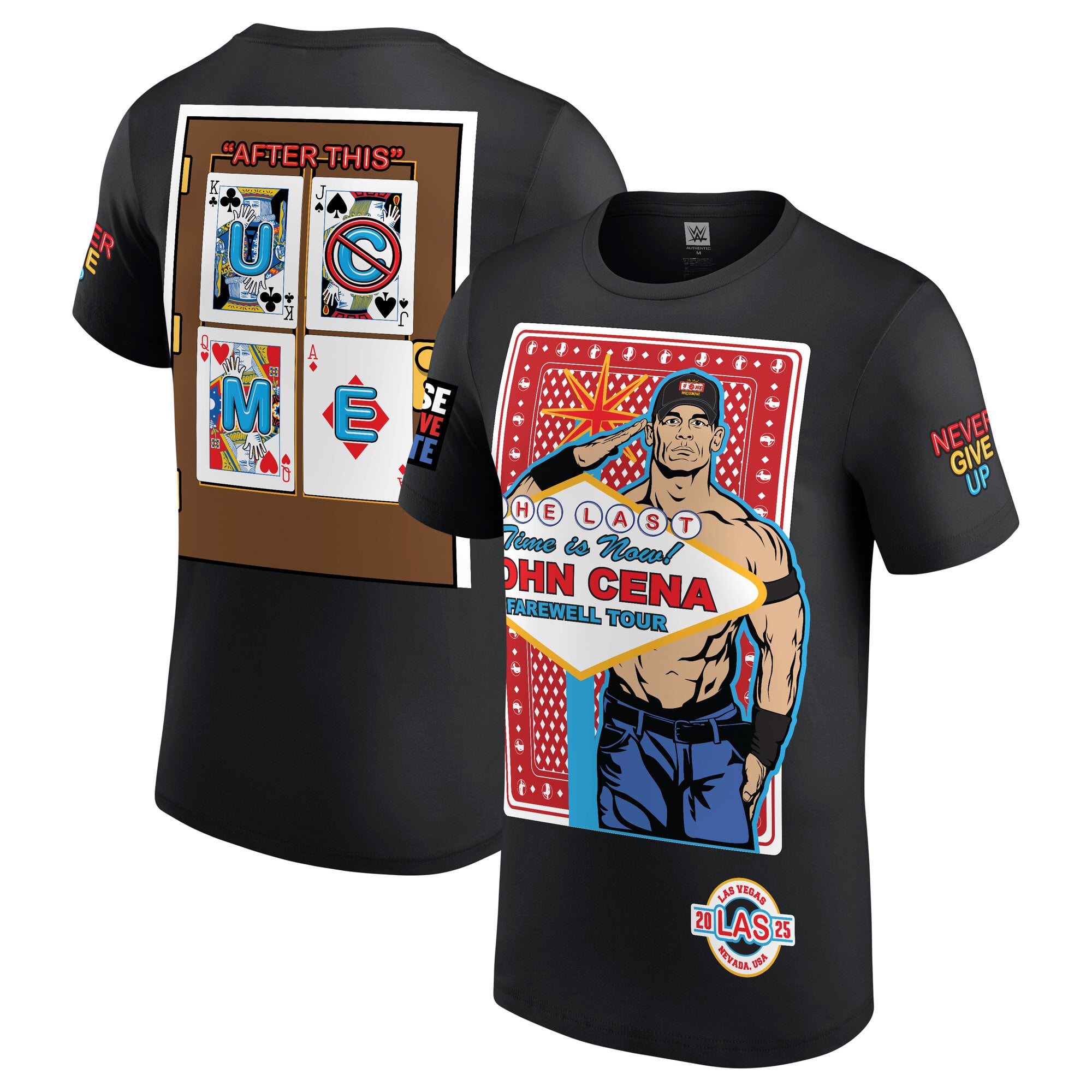 WWE John Cena Farewell 2025 Las Vegas T-Shirt - Black - Mens