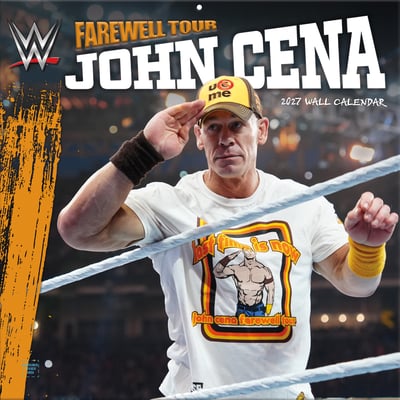 WWE John Cena Farewell Tour 2027 12” x 12” Wall Calendar