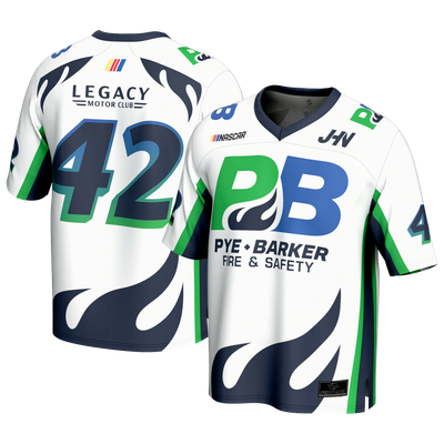  John Hunter Nemechek ProSphere Youth Pye-Barker Football Jersey - White
