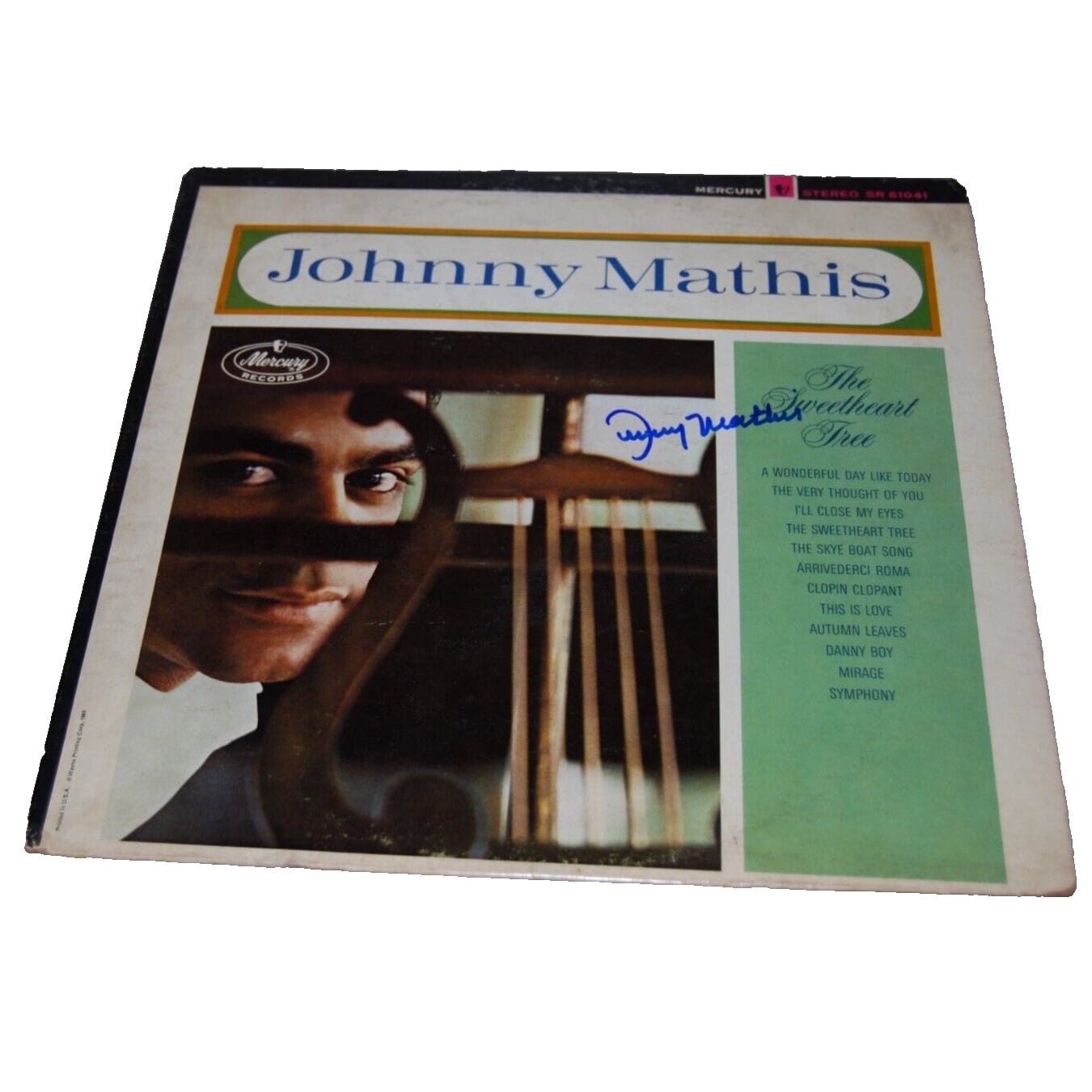 JOHNNY MATHIS signed THE SWEETHEART TREE Vinyl Album Record 