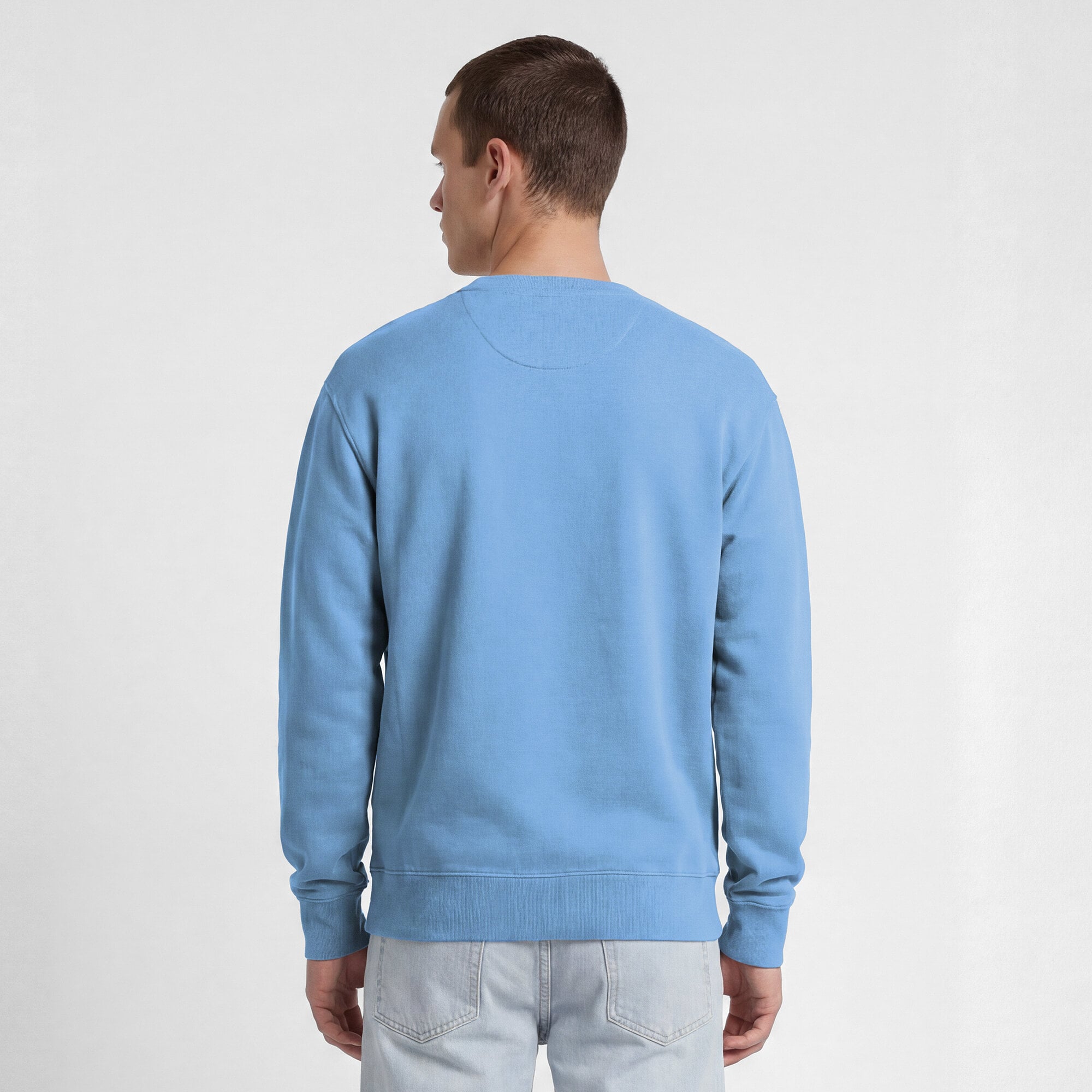Men's Champion Light Blue Johns Hopkins Jays Contrast Sweatshirt