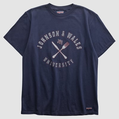 Johnson & Wales Wildcats Jansport 2000s T-shirt - Navy - S by Fanatics Real Vintage