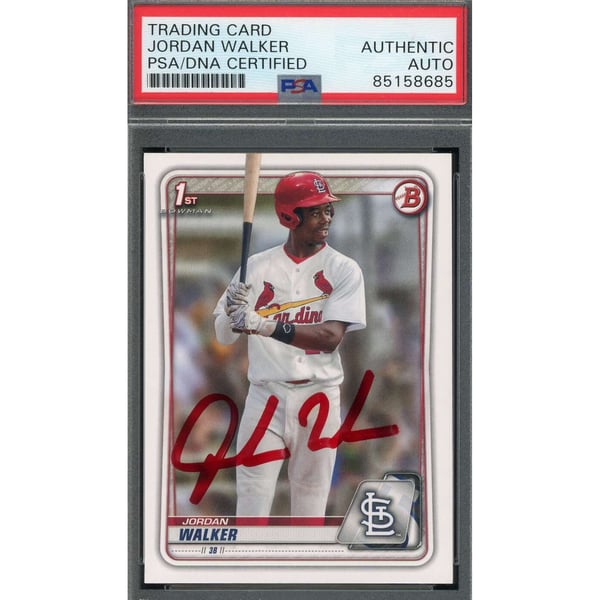 Jordan Walker PSA DNA Coa Signed 2021 Bowman Rookie Autograph