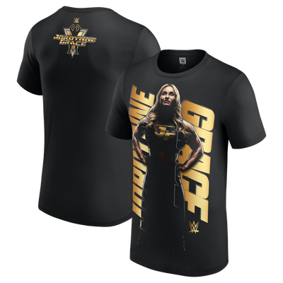Jordynne Grace Gold Logo Photo T-Shirt - Black