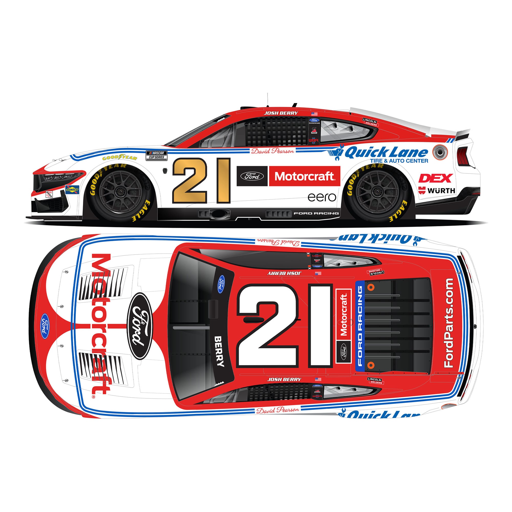 Josh Berry Action Racing 2026 #21 Motorcraft/1976 50th Anniversary 1:24 ...
