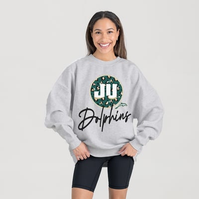 JU Dolphins Gameday Couture Women's Premium Fleece Pullover Sweatshirt - Ash