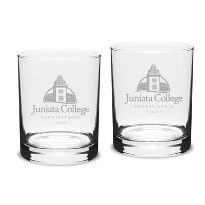 Juniata Eagles 14oz. 2-Piece Classic Double Old-Fashioned Glass Set