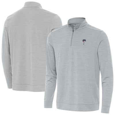 Jupiter Links Golf Club Antigua Bright Quarter-Zip Pullover - Heather Gray