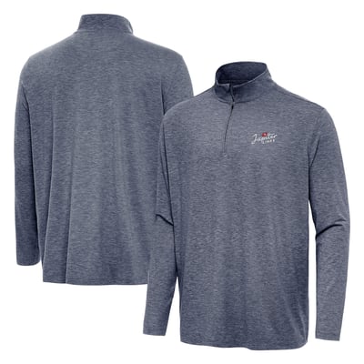 Jupiter Links Golf Club Antigua Hunk Quarter-Zip Pullover - Heather Navy