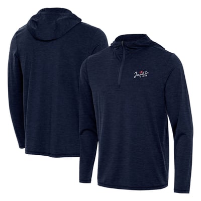 Jupiter Links Golf Club Antigua Tidy Quarter-Zip Hoodie - Heather Navy