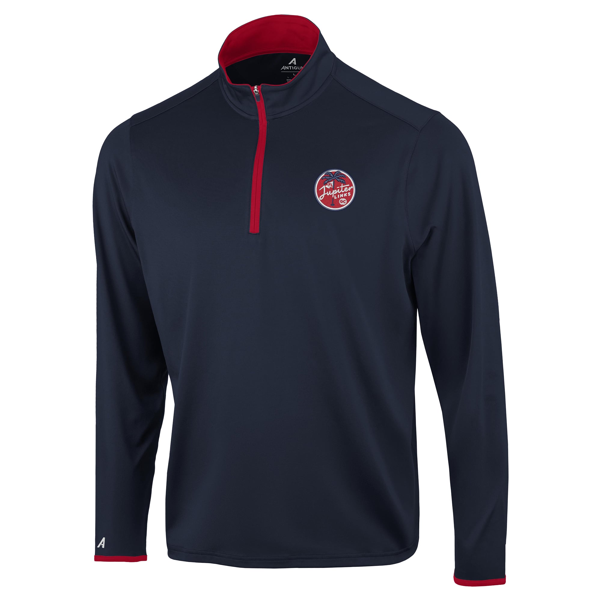Pull à col zippé Antigua Navy Jupiter Links Golf Club Brink Desert Dry pour homme