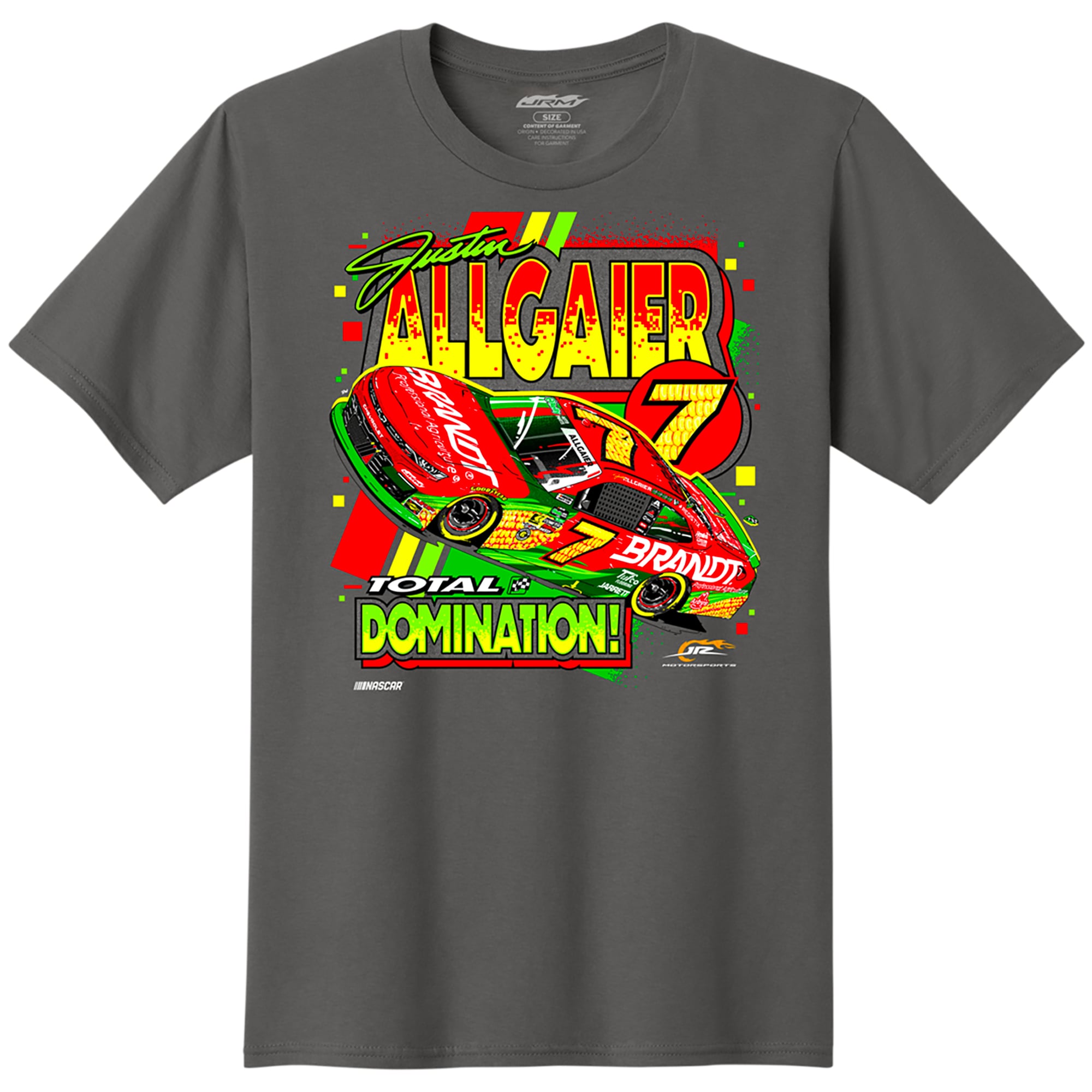 Men's Classic Ink Gray Justin Allgaier Brandt T-Shirt