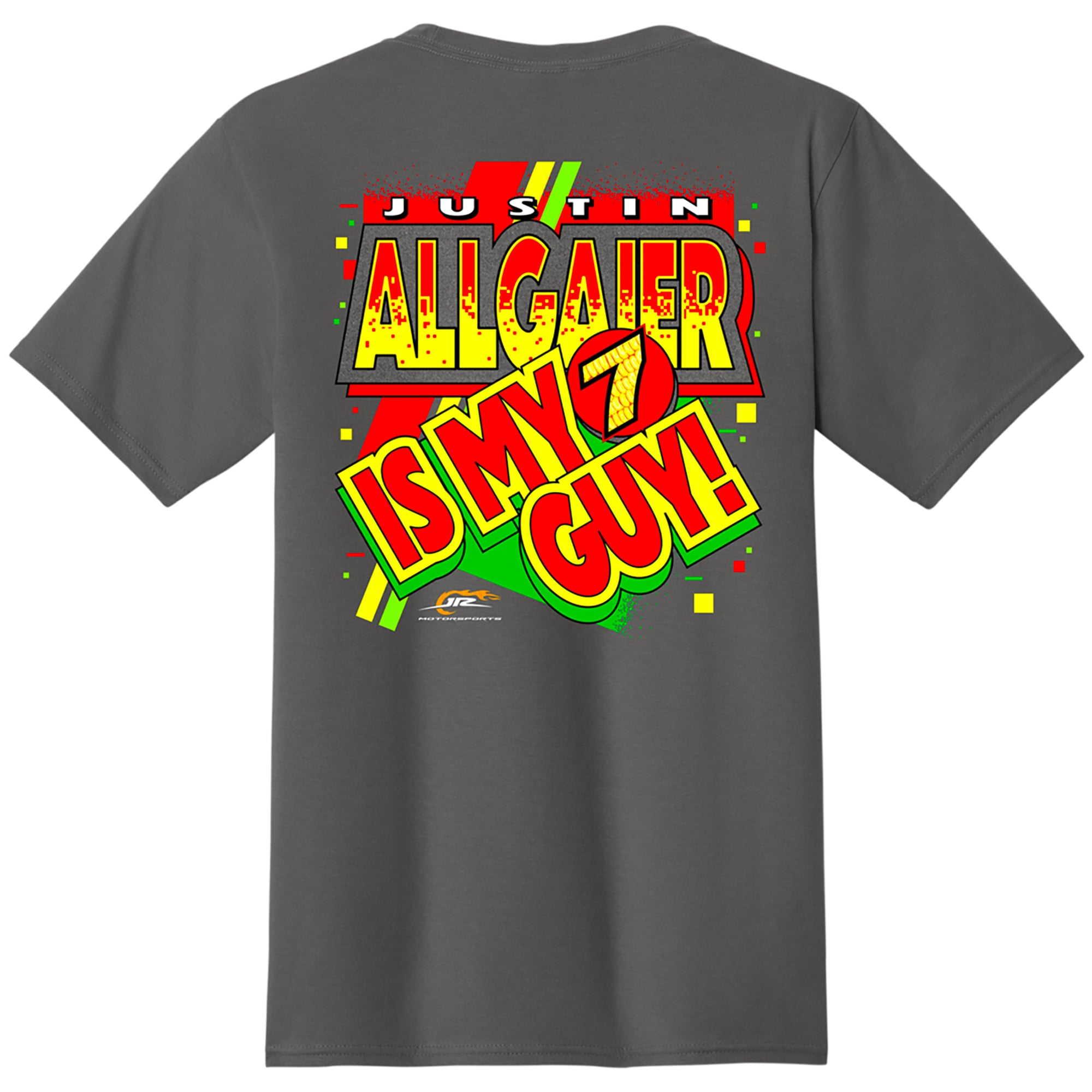 Men's Classic Ink Gray Justin Allgaier Brandt T-Shirt