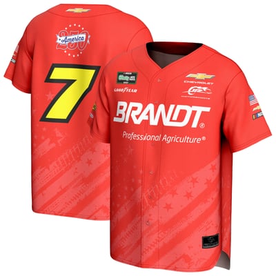Justin Allgaier ProSphere Unisex Brandt Baseball Fashion Jersey - Red