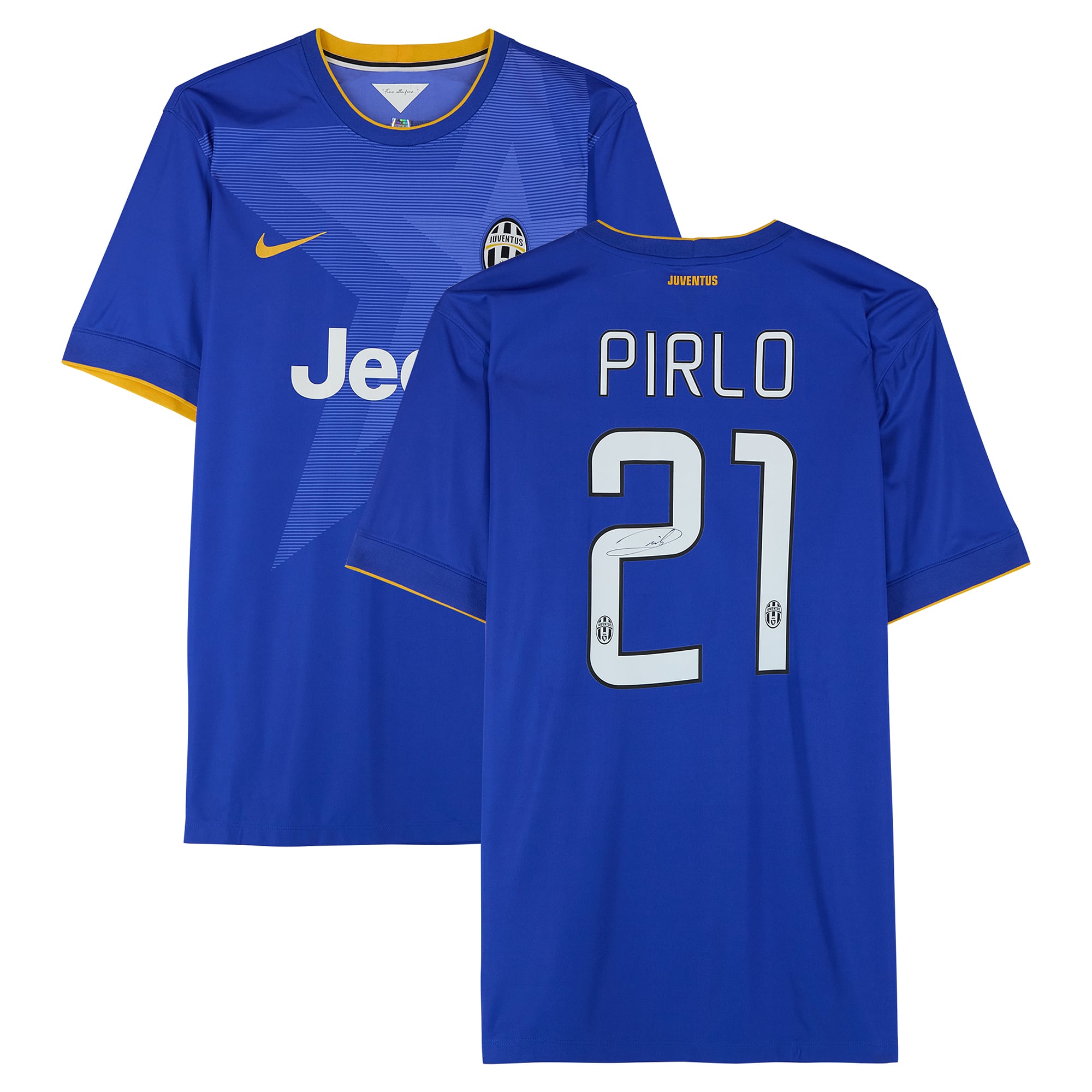 Maillot extérieur 2014-25 autographié par Andrea Pirlo (Juventus)