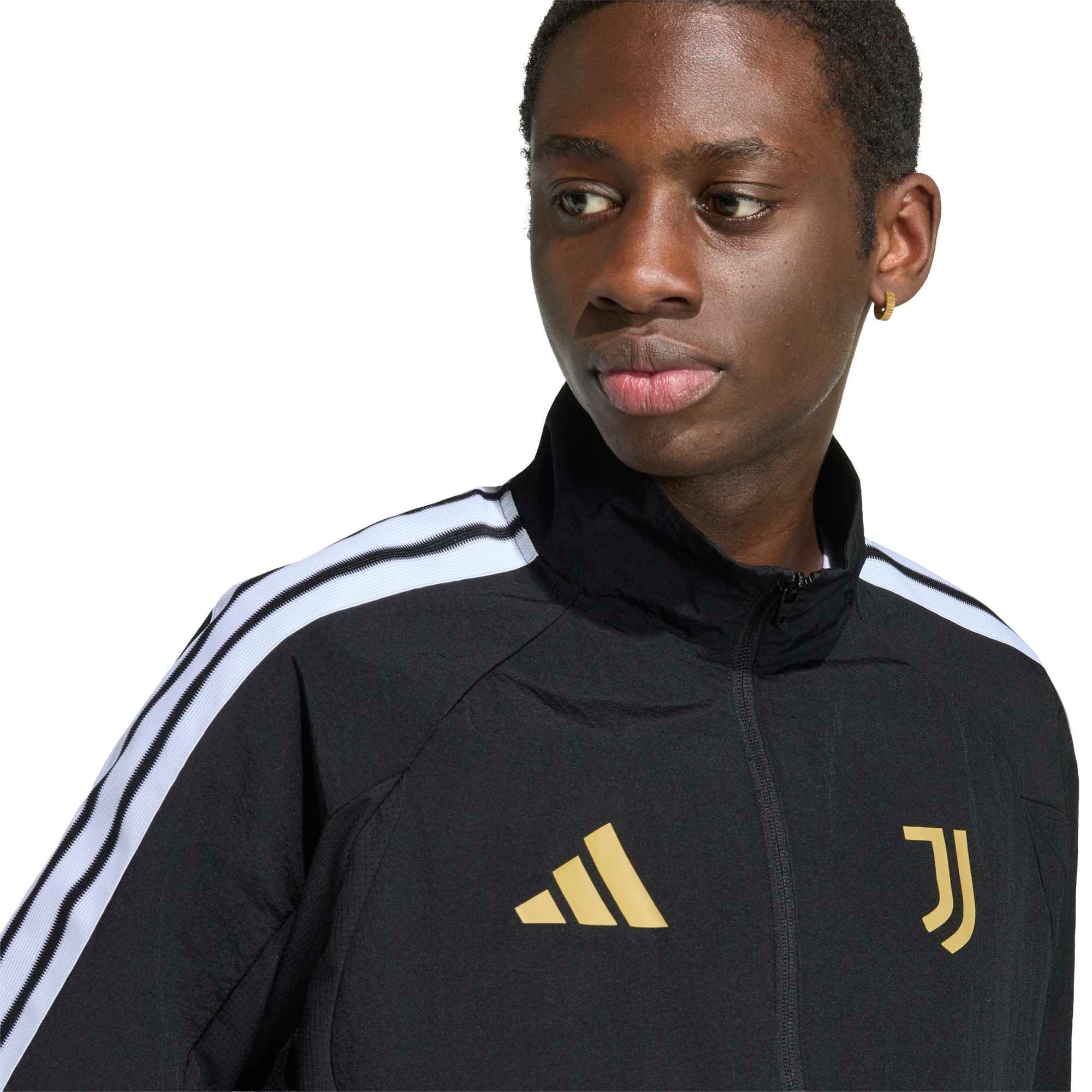 Veste zippée intégrale adidas Juventus 2026 Anthem noire pour homme