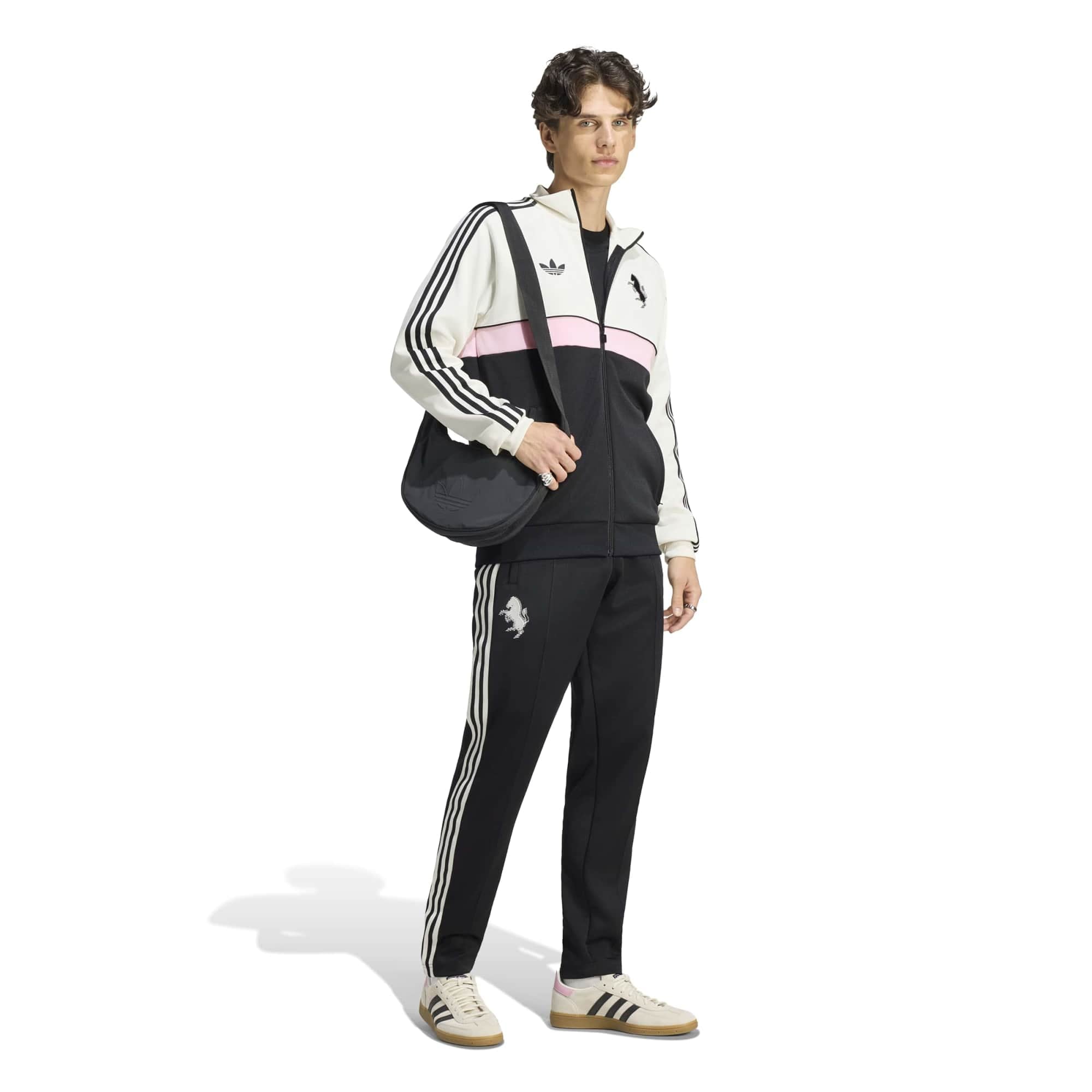 Veste de survêtement zippée intégrale adidas Originals Juventus OG 2.0 Icon crème pour homme